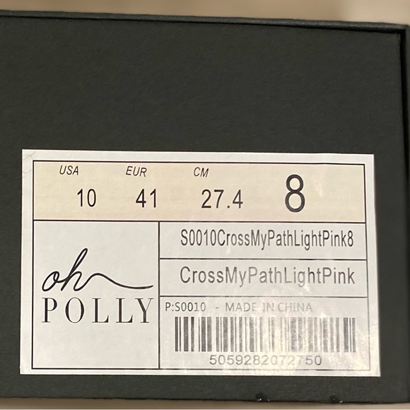 Oh Polly “Cross my path” strappy mule heels - Light pink - Picture 7 of 9